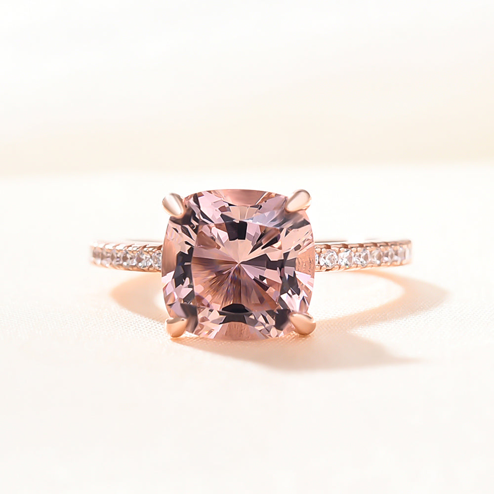 モアサナイト　指輪　5ct　クッションカット　四角　フラワー　花　フリーサイズ モアサナイト 指輪 5ct クッションカット 四角 フラワー 花