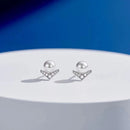 Stylishwe エレガント パール スターリングシルバー ピアス