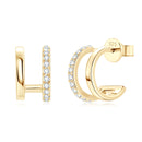 Stylishwe  おしゃれ モアサナイト スタッド ピアス