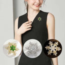 Stylishwe   クリスマス おしゃれ 回転スノー ブローチ4色選択可