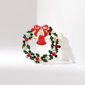 Stylishwe   クリスマス ベル 花輪 エレガント ブローチ