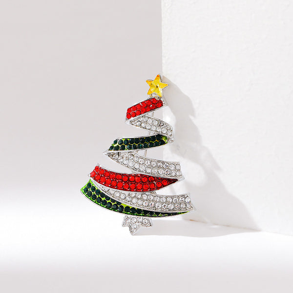 Stylishwe   クリスマスツリー カラフル ブローチ