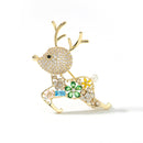 Stylishwe   クリスマス 可愛い 花 ヘラジカ ブローチ