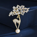 Stylishwe   クリスマス 可愛い ねこめいし ヘラジカ ブローチ