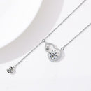 Stylishwe  1.0カラット モアサナイト ひょうたんデザイン ペンダントネックレス