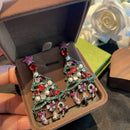 Stylishwe   クリスマスツリー リボン ソックス ピアス４色選択可