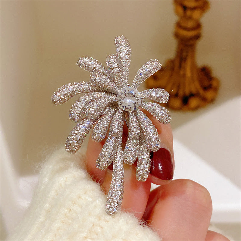 Stylishwe   大人カジュアル 花火デザイン ブローチ 合わせやすい