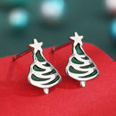 Stylishwe   クリスマスツリー  デザイン スターリングシルバー ピアス