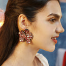 Stylishwe   クリスマスリ ボンデザイン ボヘミアン風 ピアス