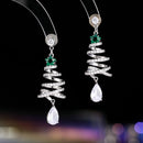 Stylishwe   クリスマスツリーデザイン ピアス2色選択可 大人可愛い