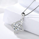 Stylishwe   モアサナイト 4葉のクローバーデザイン ペンダントネックレス