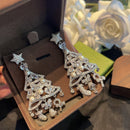 Stylishwe   クリスマスツリー リボン ソックス ピアス４色選択可