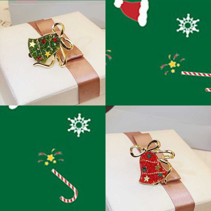 Stylishwe   クリスマス 可愛い そり ヘラジカ ベルブローチ