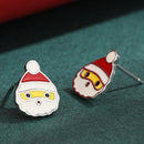 Stylishwe   クリスマス サンタクロースデザイン スターリングシルバー ピアス