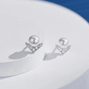 Stylishwe エレガント パール スターリングシルバー ピアス