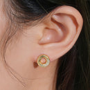 Stylishwe  上品 メビウス モアサナイト スタッド ピアス