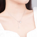 Stylishwe  1.0カラット モアサナイト ひょうたんデザイン ペンダントネックレス