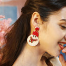 Stylishwe   クリスマス スノーマン  デザイン可愛い ピアス