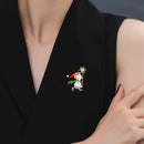 Stylishwe   クリスマス 可愛い パール スノーマン ブローチ