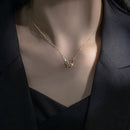 Stylishwe   可愛いバタフライデザイン イエローゴールド  ペンダント ネックレス