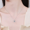 Stylishwe  モアサナイト ラウンドカット おどる ペンダントネックレス