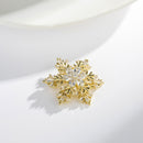 Stylishwe   クリスマス おしゃれ 回転スノー ブローチ4色選択可