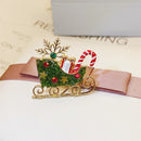 Stylishwe   クリスマス 可愛い そり ヘラジカ ベルブローチ
