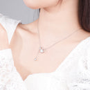 Stylishwe  1.0カラット モアサナイト ひょうたんデザイン ペンダントネックレス