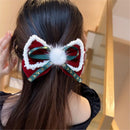 Stylishwe   クリスマス 可愛いリボン バレッタ