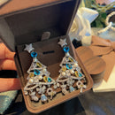 Stylishwe   クリスマスツリー リボン ソックス ピアス４色選択可