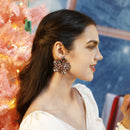 Stylishwe   クリスマスリ ボンデザイン ボヘミアン風 ピアス