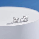 Stylishwe エレガント パール スターリングシルバー ピアス