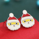Stylishwe   クリスマス サンタクロースデザイン スターリングシルバー ピアス