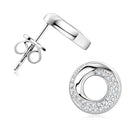 Stylishwe  上品 メビウス モアサナイト スタッド ピアス