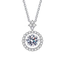 Stylishwe  モアサナイト ラウンドカット おどる ペンダントネックレス