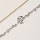 Stylishweスターとムーンデザイン ホワイトゴールド レディースブレスレット