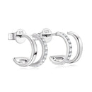 Stylishwe  おしゃれ モアサナイト スタッド ピアス