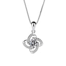 Stylishwe   モアサナイト 4葉のクローバーデザイン ペンダントネックレス
