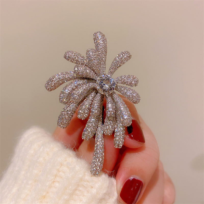 Stylishwe   大人カジュアル 花火デザイン ブローチ 合わせやすい