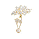 Stylishwe   クリスマス 可愛い ねこめいし ヘラジカ ブローチ