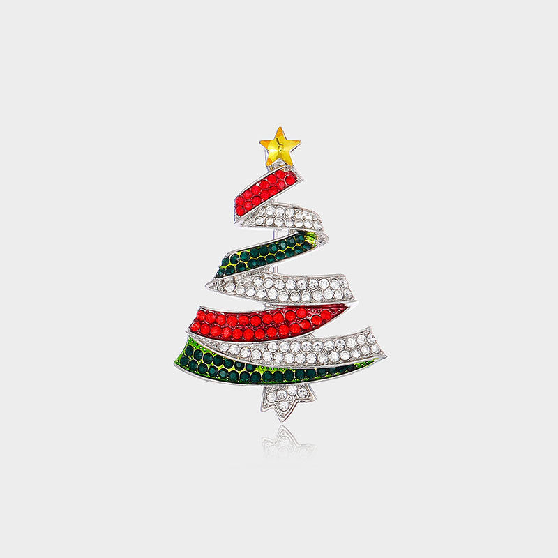 Stylishwe   クリスマスツリー カラフル ブローチ
