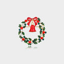 Stylishwe   クリスマス ベル 花輪 エレガント ブローチ