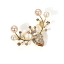 Stylishwe   クリスマス 可愛い ヘラジカ 枝角 デザイン ブローチ4色選択可