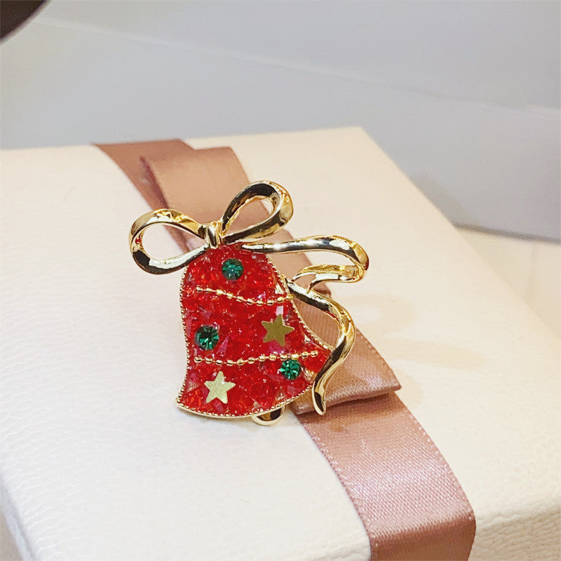 Stylishwe   クリスマス 可愛い そり ヘラジカ ベルブローチ