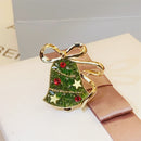 Stylishwe   クリスマス 可愛い そり ヘラジカ ベルブローチ