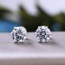 Stylishwe クラシック ラウンドカット スターリングシルバー ピアス