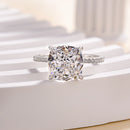 Stylishwe 5.0カラット クラシック クッションカット 婚約指輪 スターリングシルバー