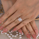 Stylishwe 5.0カラット クラシック クッションカット 婚約指輪 スターリングシルバー