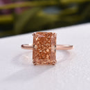 Stylishwe  2PC シャンパン ラディアントカット ジュエリーセット