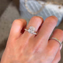 Stylishwe  3.5カラット オープンデザイン イエローゴールド クッションカット 指輪セット